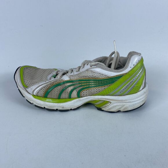Puma Levaio IdCell Running Shoes Women Size 6.5 White Green Mesh Low Top Lace Up - Picture 6 of 10